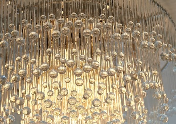 Aqua Droplets Pendant Custom Made Contemporary Chandelier