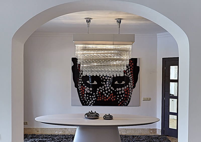 Amiraglio Aqua Rectangular Luxury Contemporary Chandelier