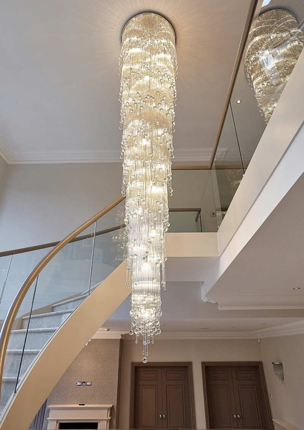 Amiraglio Aqua Stairwell II Custom-made Stairwell Chandeliers