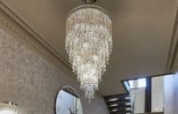 Aqua Droplets V Custom Made Contemporary Chandelier