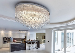 Aqua Ovallo Dining Custom-made Contemporary Chandelier