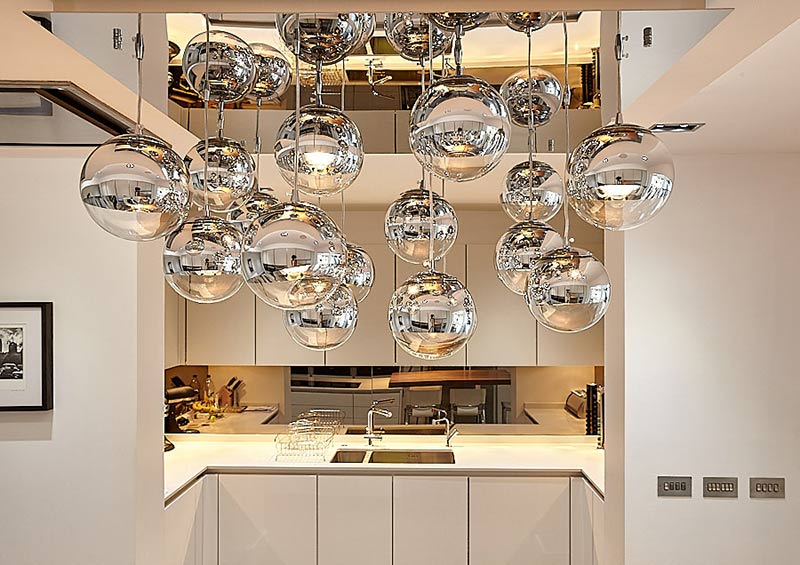Globbi Cromatti Kitchen Island Luxury Contemporary Chandelier