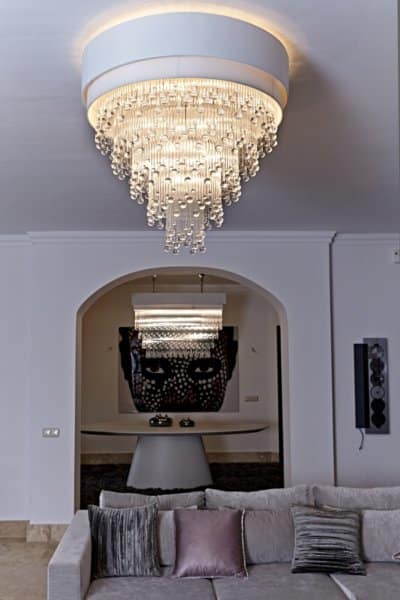 Amiraglio Aqua Bianco Xi Custom Made Contemporary Chandelier