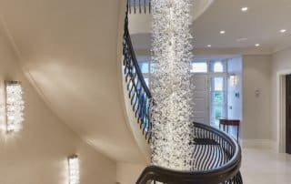 Sea Flowers III Custom-made Stairwell Chandeliers