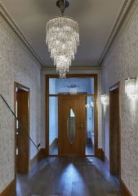 Aqua Droplets V Custom Made Contemporary Chandelier