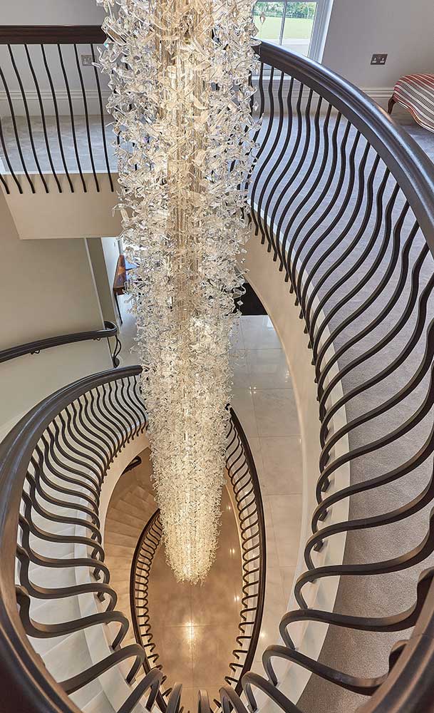 stairs chandaliers