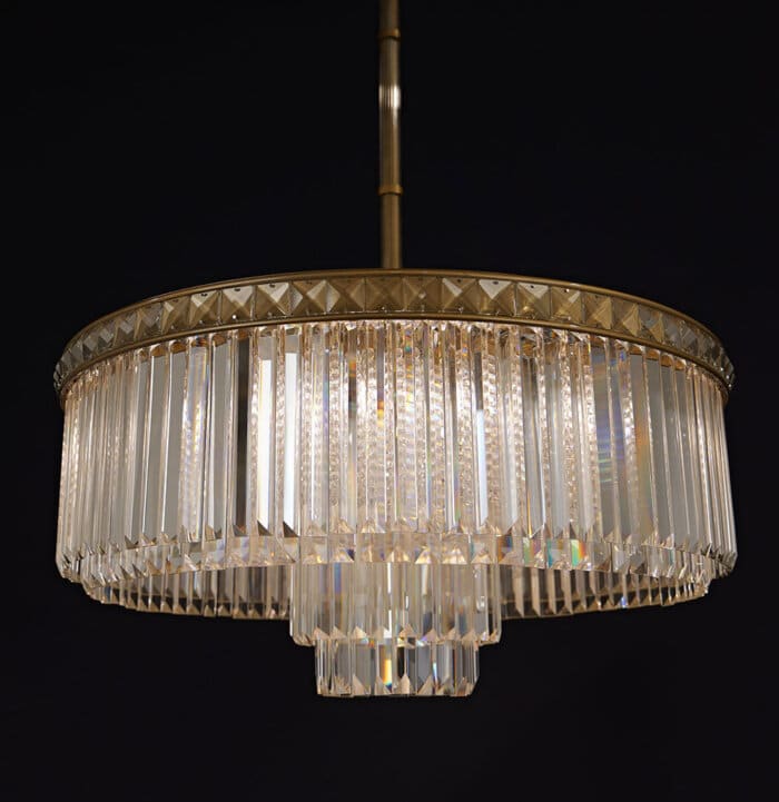 Atticus Brass Chandelier 70x30cm - Image 3