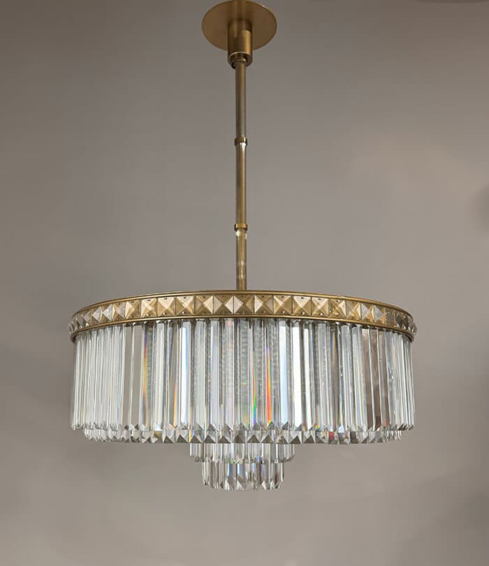 Atticus Brass Chandelier 70x30cm - Image 4