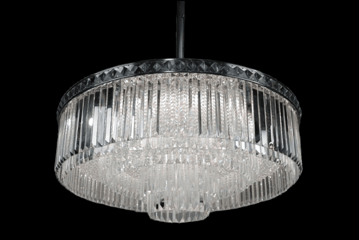 Atticus Satin Nickel Chandelier 90x30cm