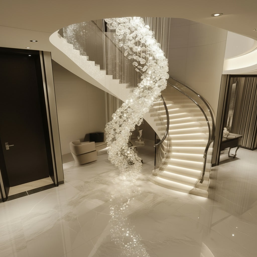 Rocco Borghese Vortice di Luce bespoke chandelier