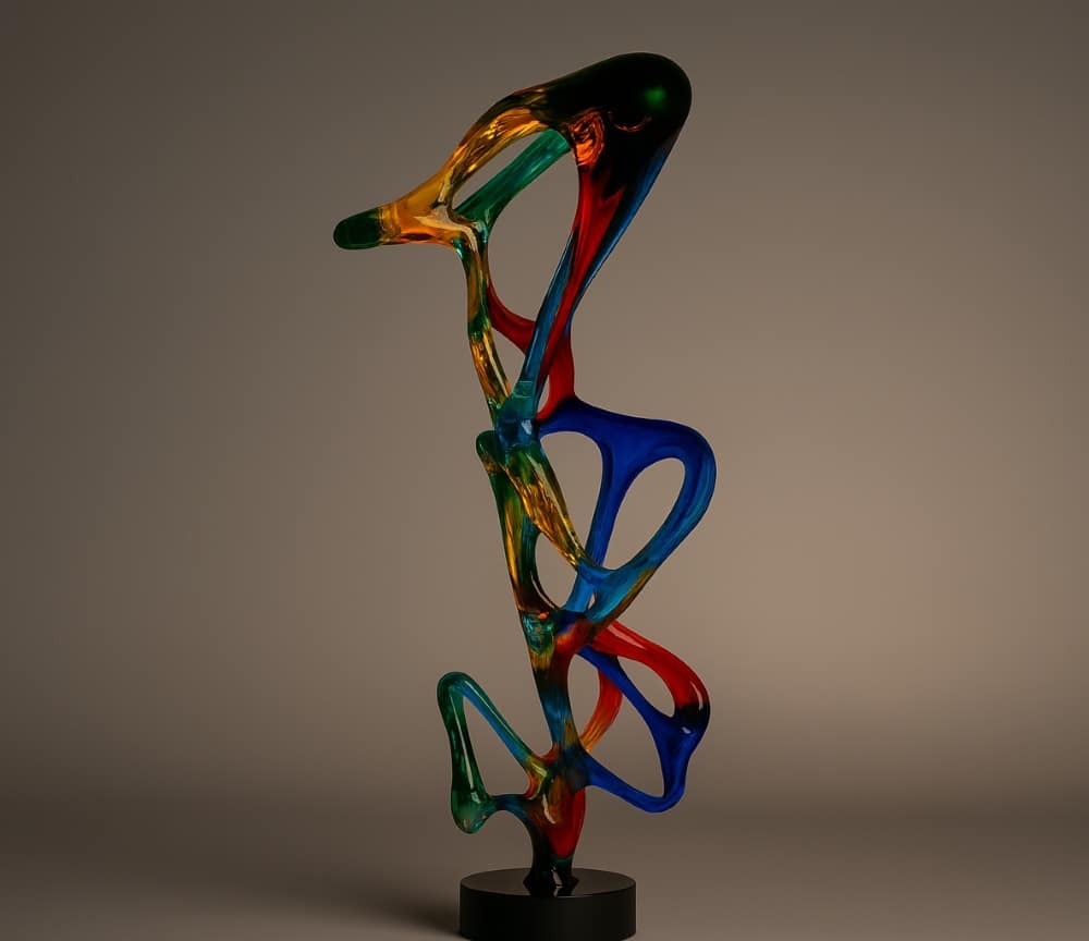 Forma Infinita multicoloured Murano glass sculpture by Rocco Borghese